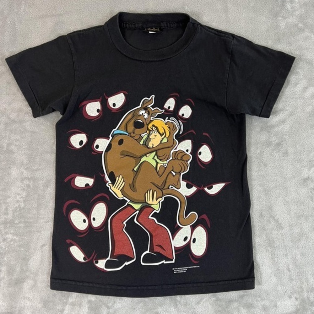 Vintage Scooby-Doo Changes Shirt Youth Medium Black Shaggy Graphic 1997 90s